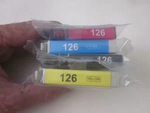 EPSON 126 INK CARTRIDGE CMYK SET OF 4 NEW OEM SEALED WF 435 520 545 630 633 635 - Picture 1 of 2