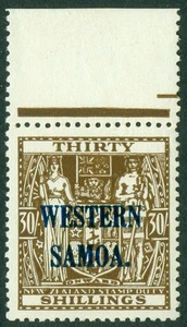 SG 211 Samoa Occidental 1945-53. 30/- marrón. Un fino marginal recién montado como nuevo... - Imagen 1 de 1