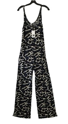 Mono Missoni Estampado Jersey Sin Mangas Negro Blanco Azul Pequeño  Foto 1 de 4