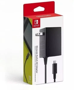 Cargador de pared Nintendo Switch negro - Adaptador de CA oficial y cable de alimentación (enchufe CA) - Imagen 1 de 6