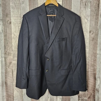Lauren Ralph Lauren Navy Blue 100% Wool Suite Jacket Coat Men's 48 Regular Gift - Image 1 of 4