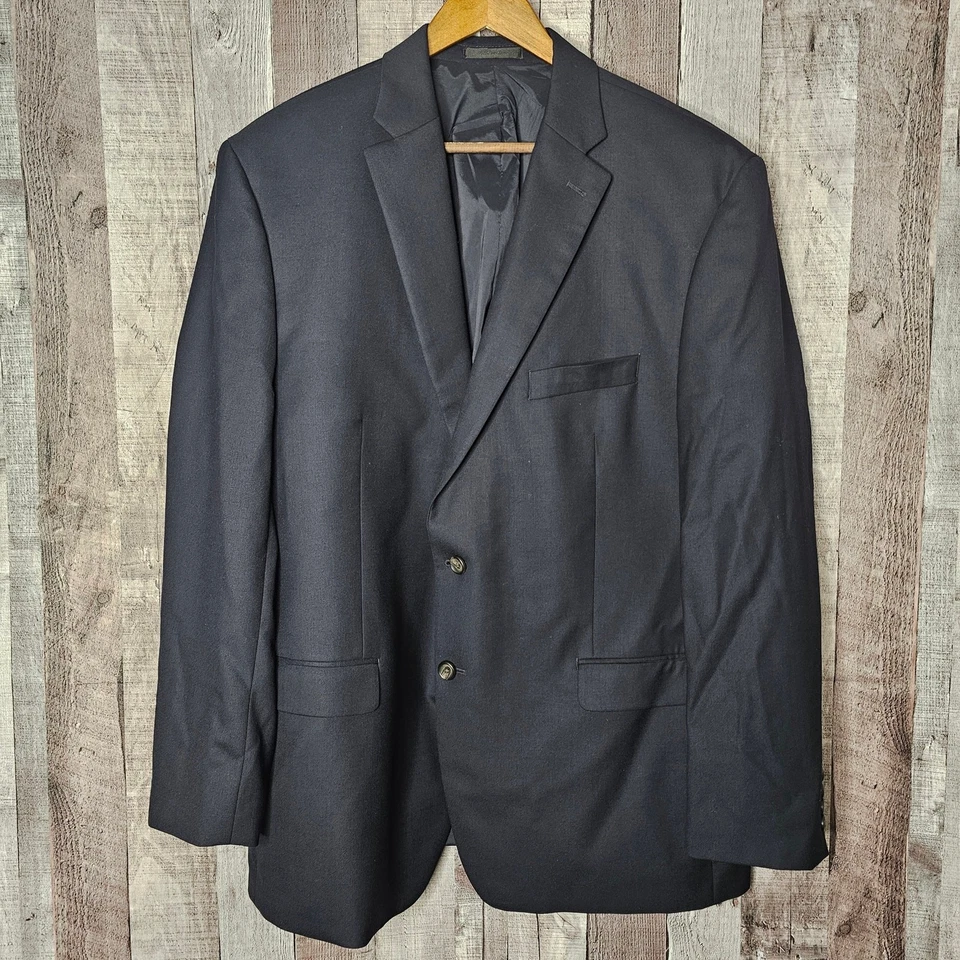 Lauren Ralph Lauren Navy Blue 100% Wool Suite Jacket Coat Men's 48 Regular Gift - Image 1 of 4
