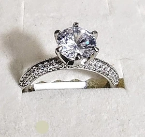 3 Carat White Sapphire Ring Size 8 - Clearance Sale - Picture 1 of 8