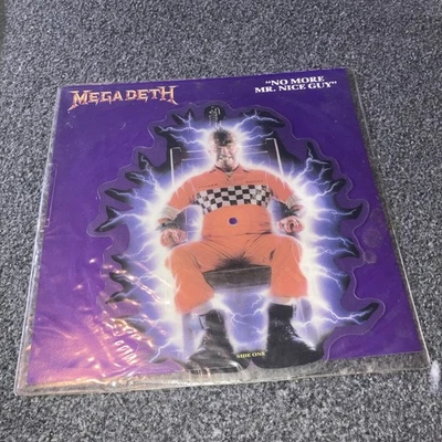 Megadeth – No More Mr. Nice Guy Shaped Picture Disc- exc con  - Image 1 of 4