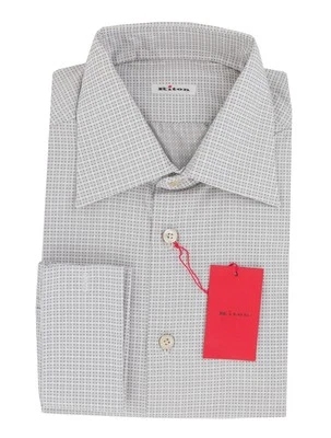 Camicia In Cotone Fancy Grigia Chiara Kiton - Slim - (KT1214234) - Immagine 1 di 4