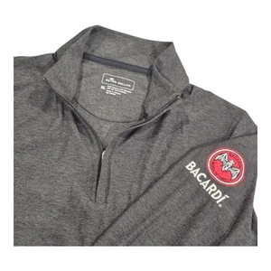 Peter Millar Golf Pullover 1/4 Quarter Zip Dark Gray Bacardi Patch Women's XL - Picture 1 of 7
