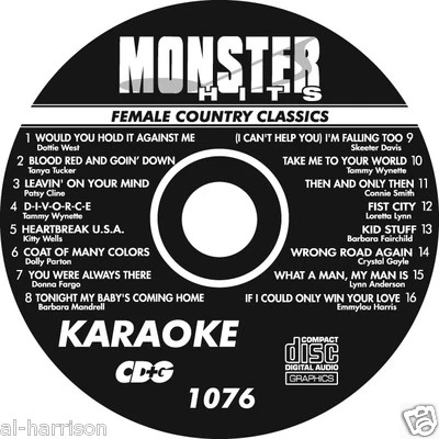  KARAOKE MONSTER HITS CD+G FEMALE COUNTRY CLASSICS #1076 - Image 1 of 2