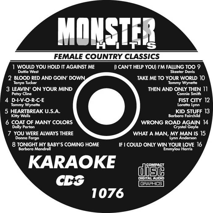 Karaoke Monster Hits CD G Female Country Classics #1076