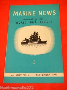 MARINE NEWS - SEPT 1971 VOL XXV # 9 - Picture 1 of 1