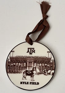 Texas A&M Christmas Ornament Ceramic Medallion Kyle Field Home Of The 12th Man - Picture 1 of 7