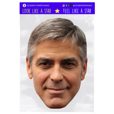 George Clooney Mask Celebrity Face Masks Actor - Image 1 of 4