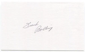 Francis "Frank" Bolling Signed 3x5 Index Card Autographed Detroit Tigers MLB - Picture 1 of 2