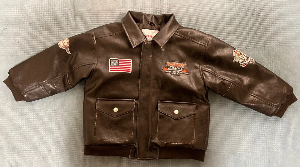 Chaqueta Avirex American Eagle Squadron Cuero Polivinilo Aviador Talla 5 Usada en Excelente Condición Foto 1 de 4