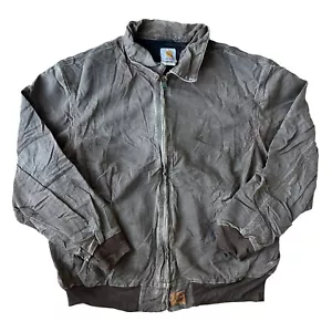 Carhartt Jacket Men’s Size Large J14 CHT Duck Canvas Santa Fe Work Vintage - Picture 1 of 12