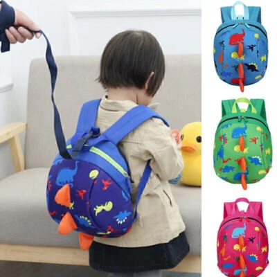 PARTYUS Cartoon Toddler Dinosaur Safety Harness Strap Bag Backpack with Reins for kid UK