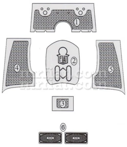 Fiat Balilla Spider Sport OEM Rubber Floor Mat #3 New - Picture 1 of 1
