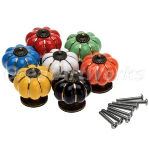 Antique Furniture Ceramic Cabinet Door Knobs Cupboard Drawer Kitchen Pull Handle - Picture 1 of 21