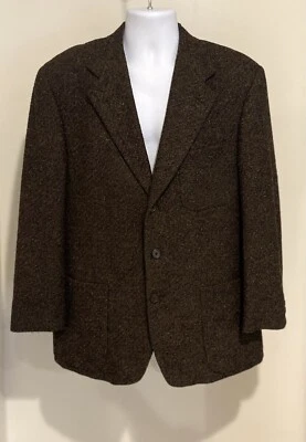 Tallia Uomo Coffman's Mens Blazer Sport Coat Jacket 41R Brown 3-button Vintage - Imagem 1 de 4