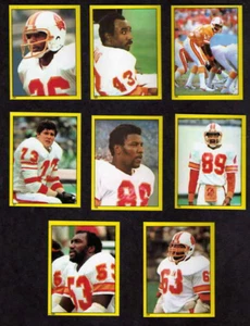 1982 Tampa Bay Buccaneers Sticker Set LEE ROY SELMON DOUG WILLIAMS JIMMIE GILES - Picture 1 of 1