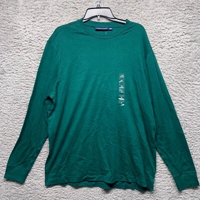John Ashford Shirt Mens L Large Green Crew Neck Long Sleeve Pullover - Image 1 of 4