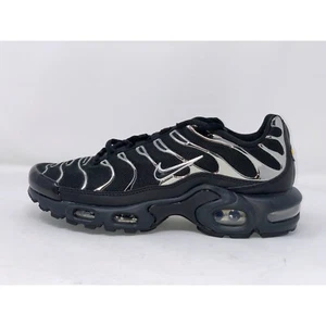 Nike Air Max Plus 'Chrome Silver' Black Sneakers, Size 7 BNIB HJ9743-001 - Picture 1 of 8