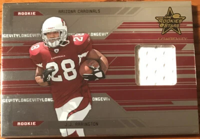 2005 Leaf Rookies & Stars Longevity Rookie Jersey J.J. Arrington #’d 294/299 - Image 1 of 2