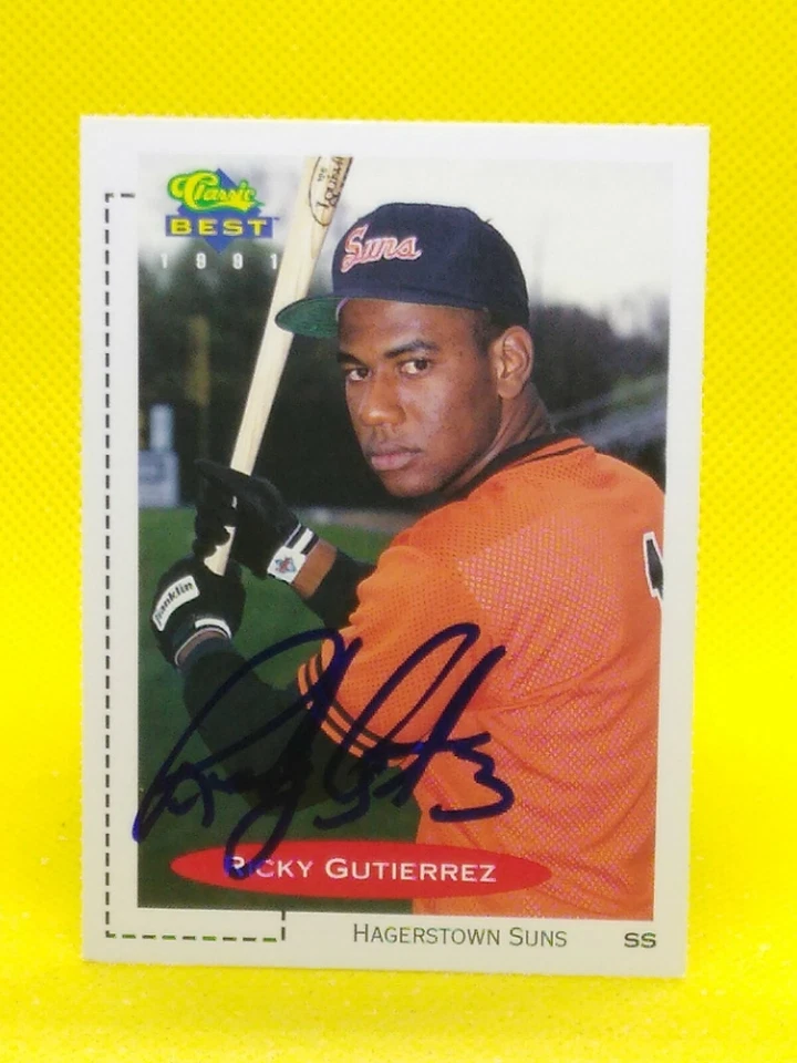 Ricky Gutierrez 1991 Best #55 PERSONAL AUTOGRAPH - Image 1 of 1