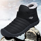 Waterproof Snow Boots Anti-Slip Ankle Boots Outdoor Cotton Shoes (Black 40)