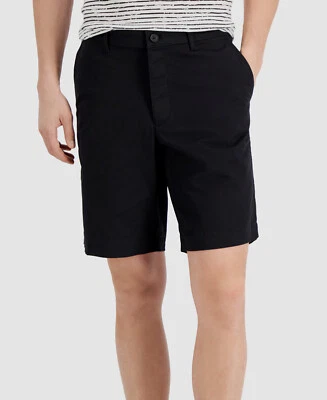 Pantalones Cortos Chinos $70 Calvin Klein Para Hombre Negros Calce Regular Botón Mosca Cómodos Talla 30 Foto 1 de 2