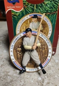 Carlton Cards 2003 Lou Gehrig #4 NY Yankees Heirloom Collection Ornament Works - Picture 1 of 3