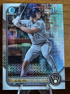 2022 Bowman Chrome JOEY WIEMER #BCP-207 / 1st MEGA MOJO Refractor Rookie - Picture 1 of 2