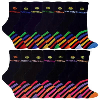 SOCK SNOB Kids Days of The Week Socks | 7 Pairs for Boys & Girls | Casual School Socks