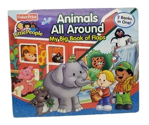 Fisher Price Little People Tiere rundum großes Klappenbuch Vintage - Bild 1 von 12