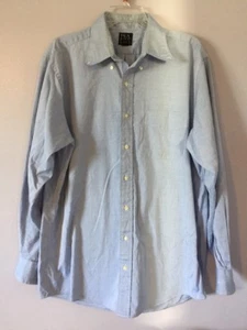 Jos A Bank Men Size 16-35 Blue Long Sleeve Formal Elegant Shirt A-4 - Picture 1 of 6