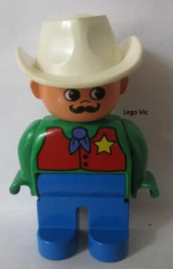 Lego 4555pb118 Duplo Male Western Sheriff du 2438 9185 2434 2437 MOC - Bild 1 von 1