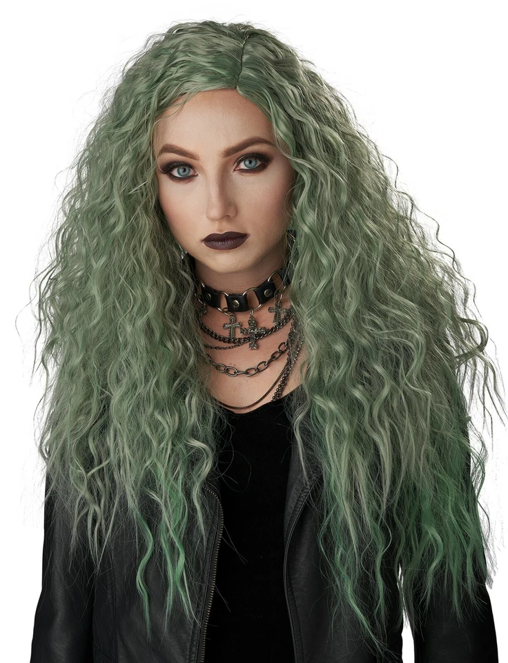 Peluca Disfraz Punk Rock Sirena Olas Encantadas Adulto   Foto 1 de 3