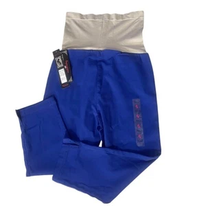 Haute Mama Maternity Belly Panel 1/2 Length Pregnancy Capri Pants Leggings M - Picture 1 of 5