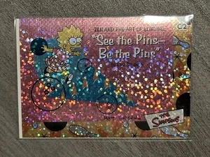 2000 Artbox The Simpsons Sticker See The Pins Be The Pins Prism Chase Card C2 - Picture 1 of 2