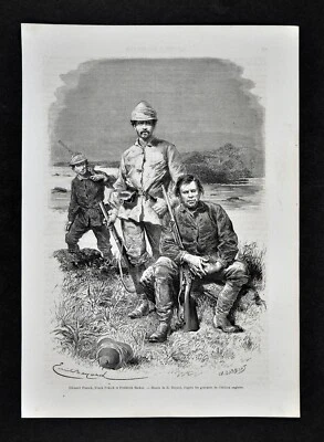 1878 年 Tour du Monde - Stanley Africa Expedition The Pokock Brothers & Fred Barker — 第 1/2 张图片