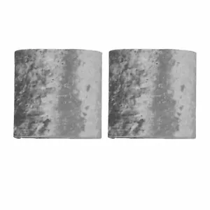 2er Set Modern Grau Zerkleinerter Samt 15cm Tischlampe Schirm Lichtschirme - Bild 1 von 6