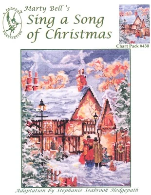 Pegasus Publication Marty Bell's SING A SONG OF CHRISTMAS Cross Stitch Chart Onl - Image 1 of 4