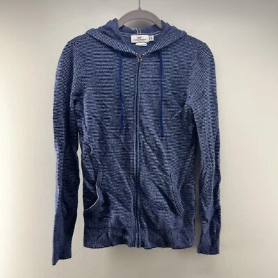 Sudadera con Capucha Vineyard Vines Para Mujer XXS Azul Lana Mezcla Cachemira Rayas Spinnaker Foto 1 de 4