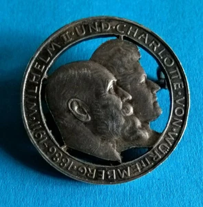 Pièce de Monnaie Württemberg Drei Mark Argent 1886 Deutsches Broche - Foto 1 di 2