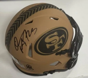 CHRISTIAN MCCAFFREY SIGNED AUTO SAN FRANCISCO 49ERS MINI HELMET BAS #BK40975 - Picture 1 of 4