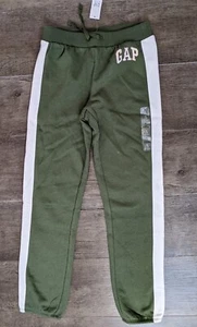 Gap Kids NWT Size XL Green Striped Drawstring Sweatpants AI - Picture 1 of 8