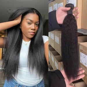Nuevos paquetes de cabello humano 1/3/4 paquetes 28 30 32 pulgadas paquetes cabello humano para mujeres - Imagen 1 de 8