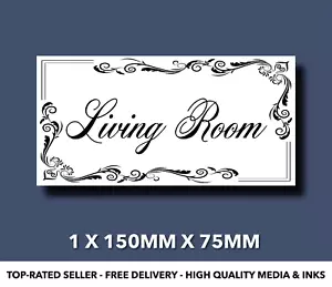 Living Room Sticker Door Sign Self Adhesive Vinyl Decal hotel b&B Door S418 - Picture 1 of 10