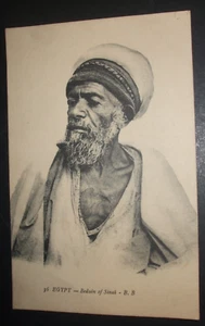 Alte Postkarte mit Darstellung eines Beduinen Araber aus dem Sinai Ägypten - Bild 1 von 1