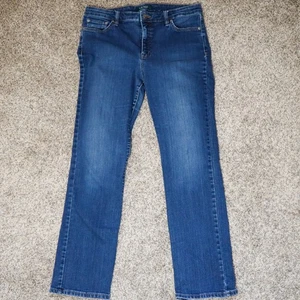 Lauren Ralph Lauren Jeans Premier Straight Leg Blau Denim Größe 12 Medium Wash - Bild 1 von 13