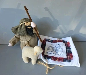 Handmade Elim Mission Poland Fabric Bag Shepard And Lamb Set - Bild 1 von 7